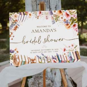 New Chapter Begins Book Bridal Shower Sign