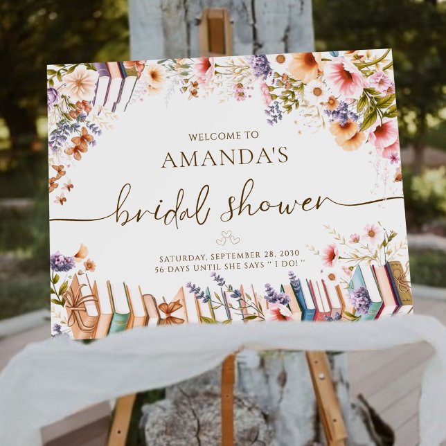 New Chapter Begins Book Bridal Shower Sign (Creator Uploaded)