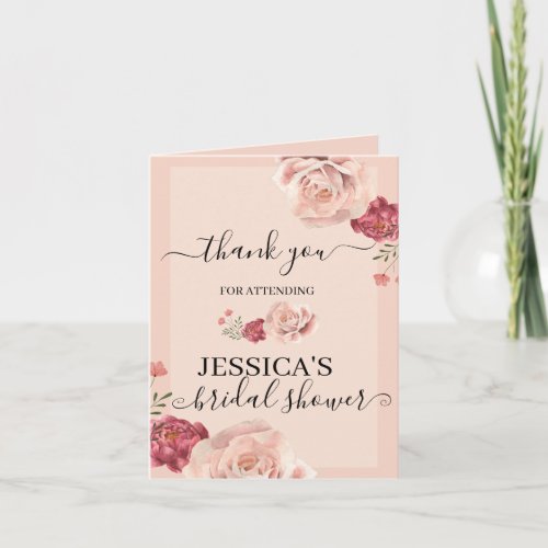 New Chapter Begins Book Bridal Shower  Thank You Card