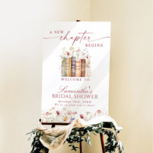 New Chapter Begins Bridal, Book Theme Welcome Sign