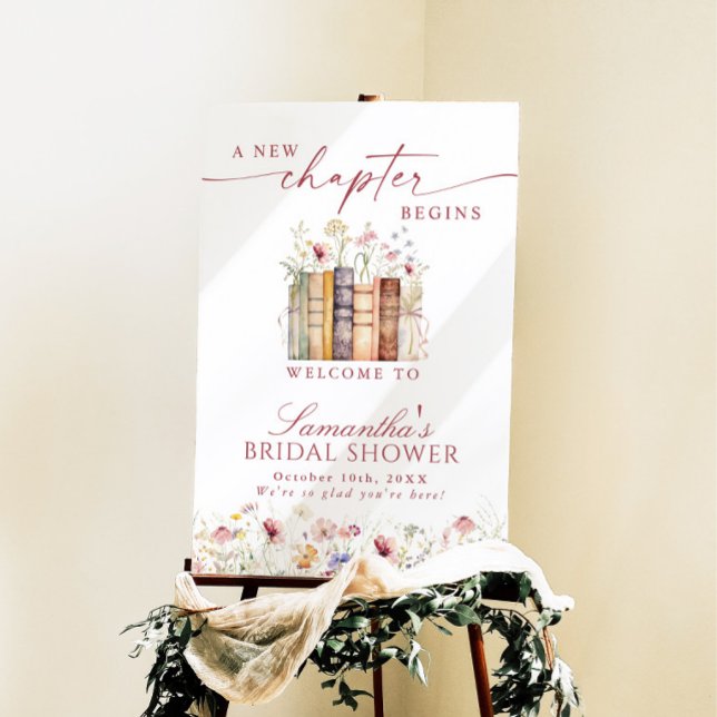 New Chapter Begins Bridal, Book Theme Welcome Sign (Creator Uploaded)