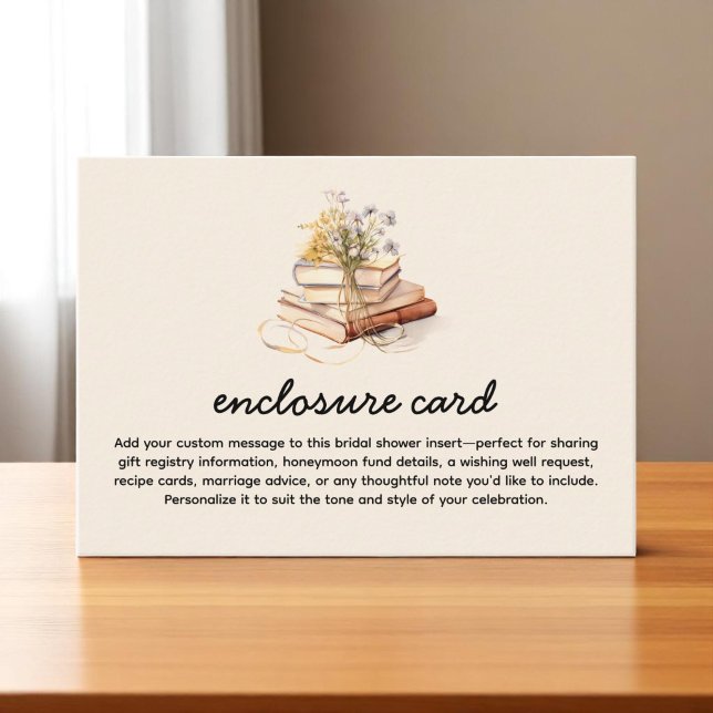 New Chapter Begins Bridal Shower  Enclosure Card (Creator Uploaded)
