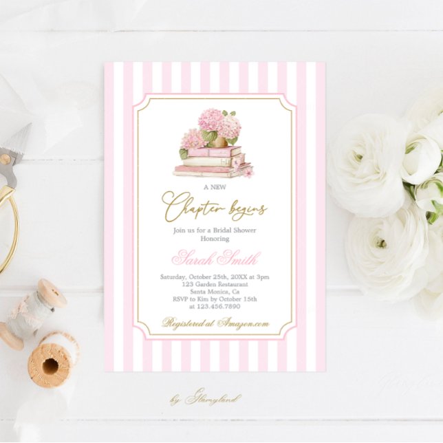 New Chapter Begins Bridal Shower  Invitation (Creator Uploaded)