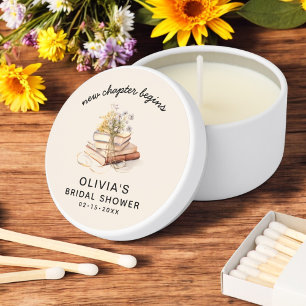 New Chapter Begins Bridal Shower Mini Candle Favors