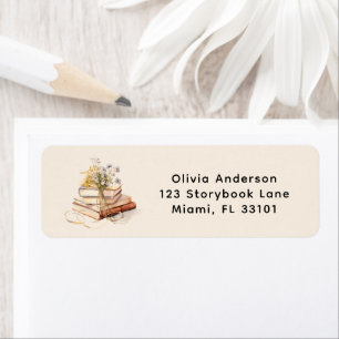 New Chapter Begins Bridal Shower Return Address Label