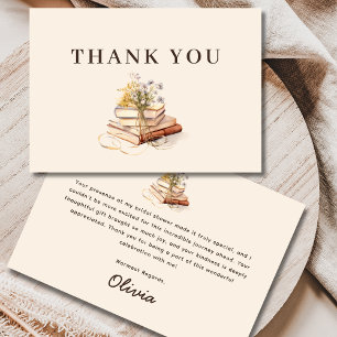 New Chapter Begins Bridal Shower Thank You Card