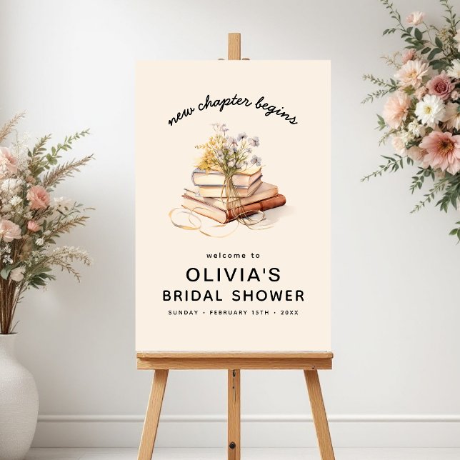 New Chapter Begins Bridal Shower Welcome Sign (Creator Uploaded)