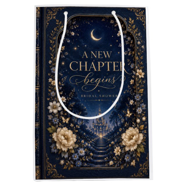 New Chapter begins Fantasy Enchanted bridal shower Medium Gift Bag (Front)