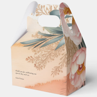 New Chapter Begins Floral Books Baby Shower Favor Boxes