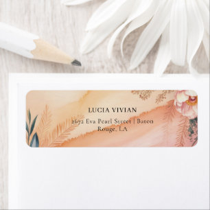 New Chapter Begins Floral Books Baby Shower Label