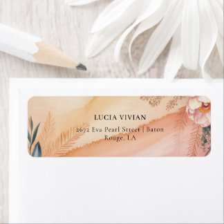 New Chapter Begins Floral Books Baby Shower Label