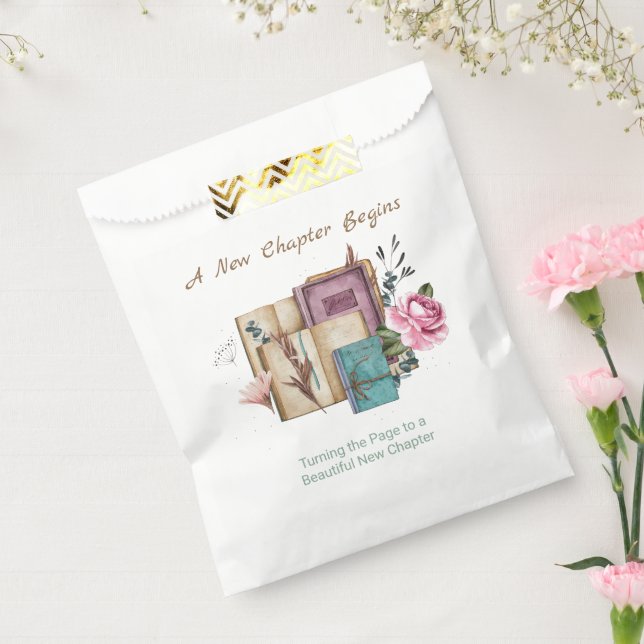 New Chapter Begins Floral New Beginnings Favor Bag (Sealed)