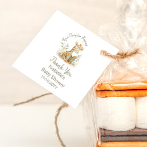 New Chapter Begins Giraffe Storybook Baby Shower  Favor Tags
