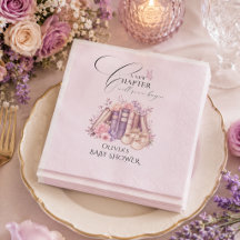 New Chapter Begins Pink Bow Storybook Baby Shower