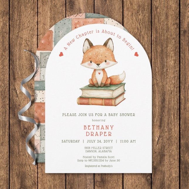 New Chapter Begins Storybook Arch Baby Shower Invitation (New Chapter Begins Storybook Arch Baby Shower Invitation)