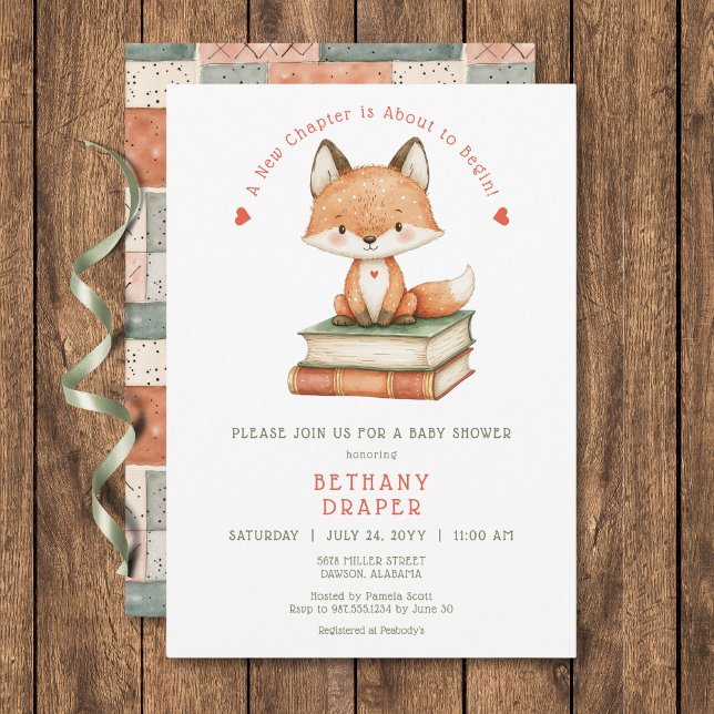 New Chapter Begins Storybook Baby Shower Invitation (New Chapter Begins Storybook Baby Shower Invitation)