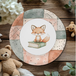 New Chapter Begins Storybook Baby Shower Paper Plates