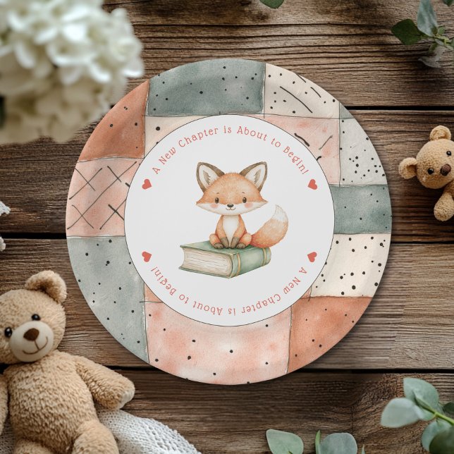 New Chapter Begins Storybook Baby Shower Paper Plates (Creator Uploaded)