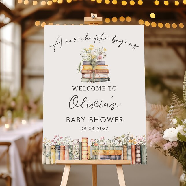New Chapter Begins Storybook Baby Shower Welcome Foam Board (Creator Uploaded)