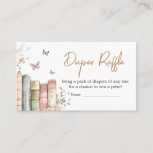 New Chapter Begins Storybook Diaper Raffle Enclosure Card