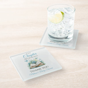 New Chapter Blue Boy Brunch StoryBook Baby Shower Glass Coaster