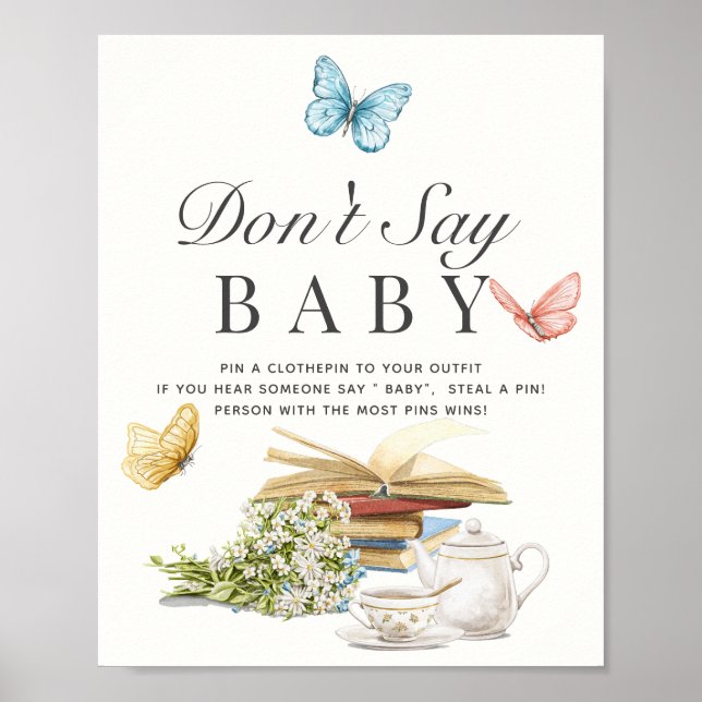 New Chapter BOok Baby Shower Game Don't Say Baby Poster (Front)