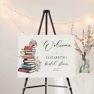 New Chapter Book Bookworm Bridal Shower Welcome Foam Board