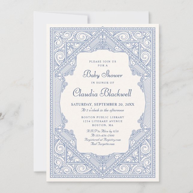 New Chapter Book Boy Baby Shower Invitation (Front)