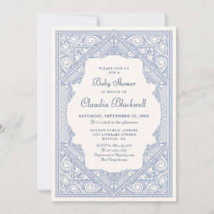 New Chapter Book Boy Baby Shower Invitation