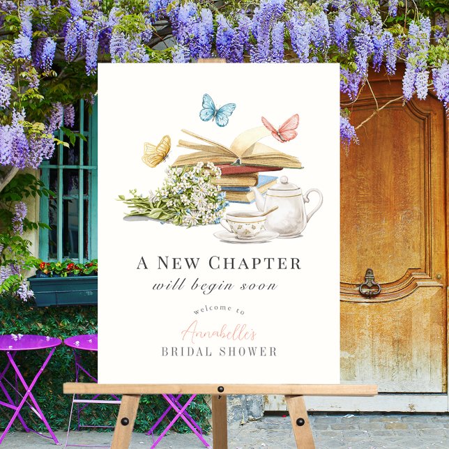 New Chapter Book Bridal Shower Welcome Sign (Creator Uploaded)