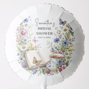 New Chapter Book Butterfly Floral Bridal Shower Balloon