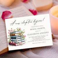 New Chapter Book Lover Bookworm Rose Bridal Shower