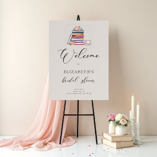 New Chapter Book Lover Ecru Bridal Shower Welcome Foam Board