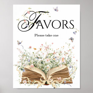 New Chapter Book Theme bridal shower Favors Poster
