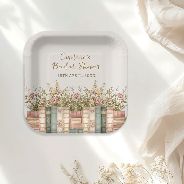 New Chapter Book Theme Bridal Shower Paper Plates (Creator Uploaded)