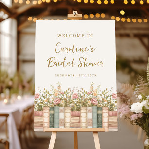 New Chapter Book Theme Bridal Shower Welcome Foam Board