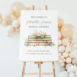 New Chapter Book Wedding Bridal Shower Welcome Foam Board
