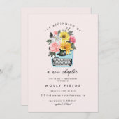 New Chapter Books Literary Writing Baby Shower Invitation (Front/Back)