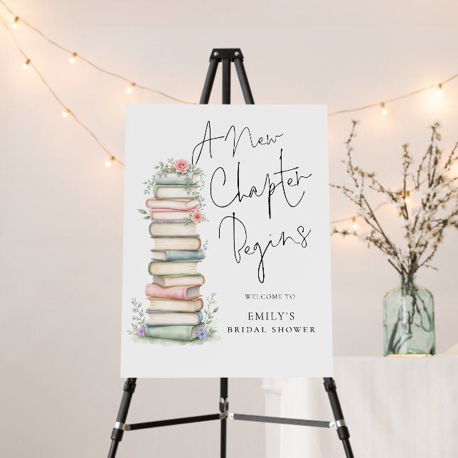 New Chapter Books Welcome to Bridal Shower Foam Board (In Situ (Stand))