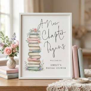 New Chapter Books Welcome to Bridal Shower Poster