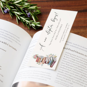 New Chapter Bookworm Book Bridal Shower Favor Bookmarks