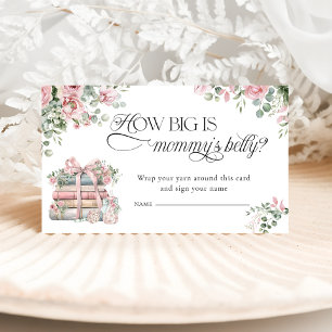 New Chapter Bow Floral How Big is Mommy's Belly Enclosure Card