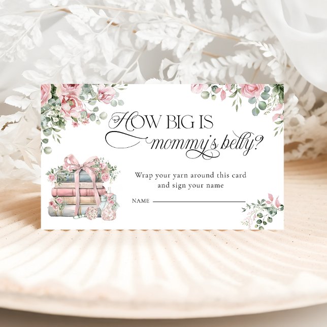 New Chapter Bow Floral How Big is Mommy's Belly Enclosure Card (Creator Uploaded)