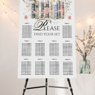 New Chapter Bow Flower Seating Chart Baby Shower Foam Board