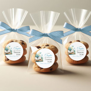 New Chapter Boy Blue Brunch StoryBook Baby Shower Classic Round Sticker