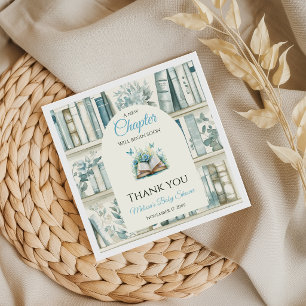 New Chapter Boy Library Book Baby Shower Decor Napkins