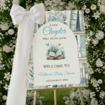 New Chapter Boy Library Book Baby Shower Welcome