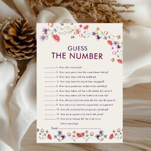 New Chapter Bridal Shower Guess the Number Game