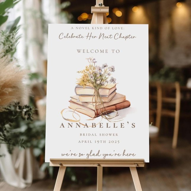 New Chapter Bridal Shower Welcome Sign Storybook (Creator Uploaded)