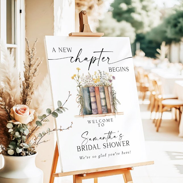 New Chapter Bridal Shower Welcome Sign Storybook  (Creator Uploaded)